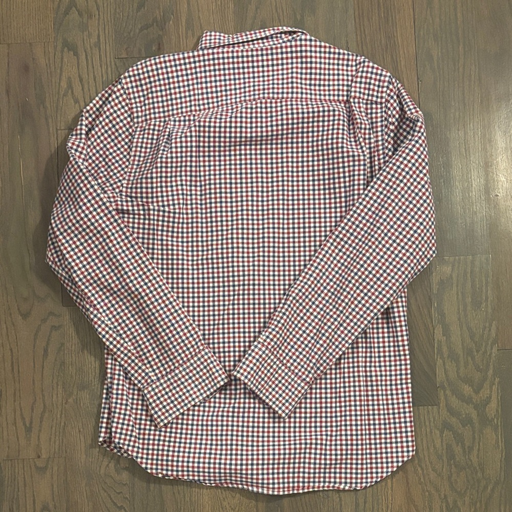Hawker Rye Stretch Oxford Men's Red and Blue Checkered Shirt - Size Large - Picture 4 of 7